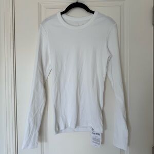 NWT Djerf Avenue Daily Long Sleeve Ribbed Top